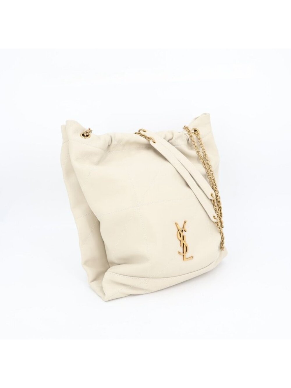 Saint Laurent Paris Jamie Leather Chain Shoulder Bag Beige